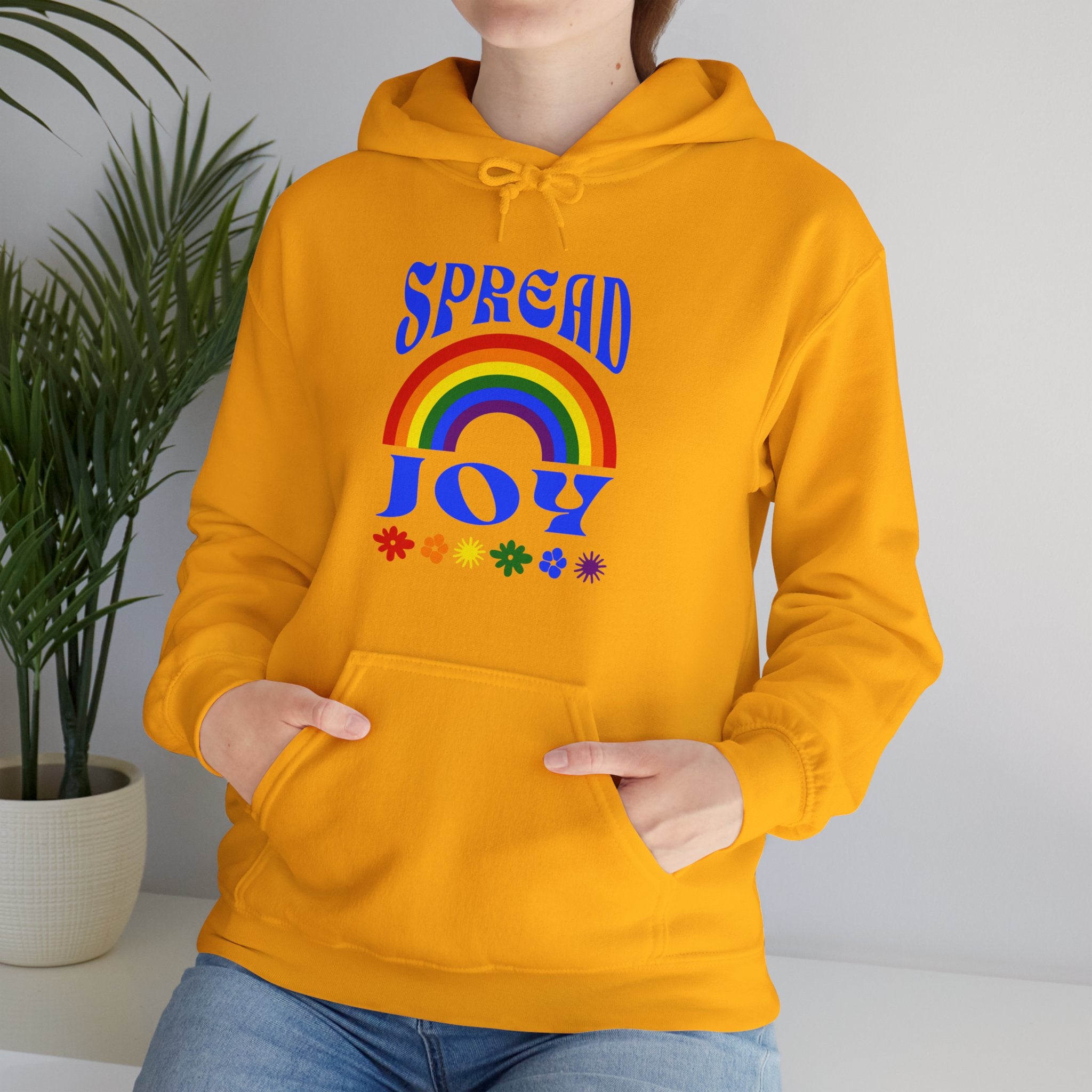 SPREAD JOY HOODIE (FRONT) - Putting a positive message out there - Fully Conscious Apparel