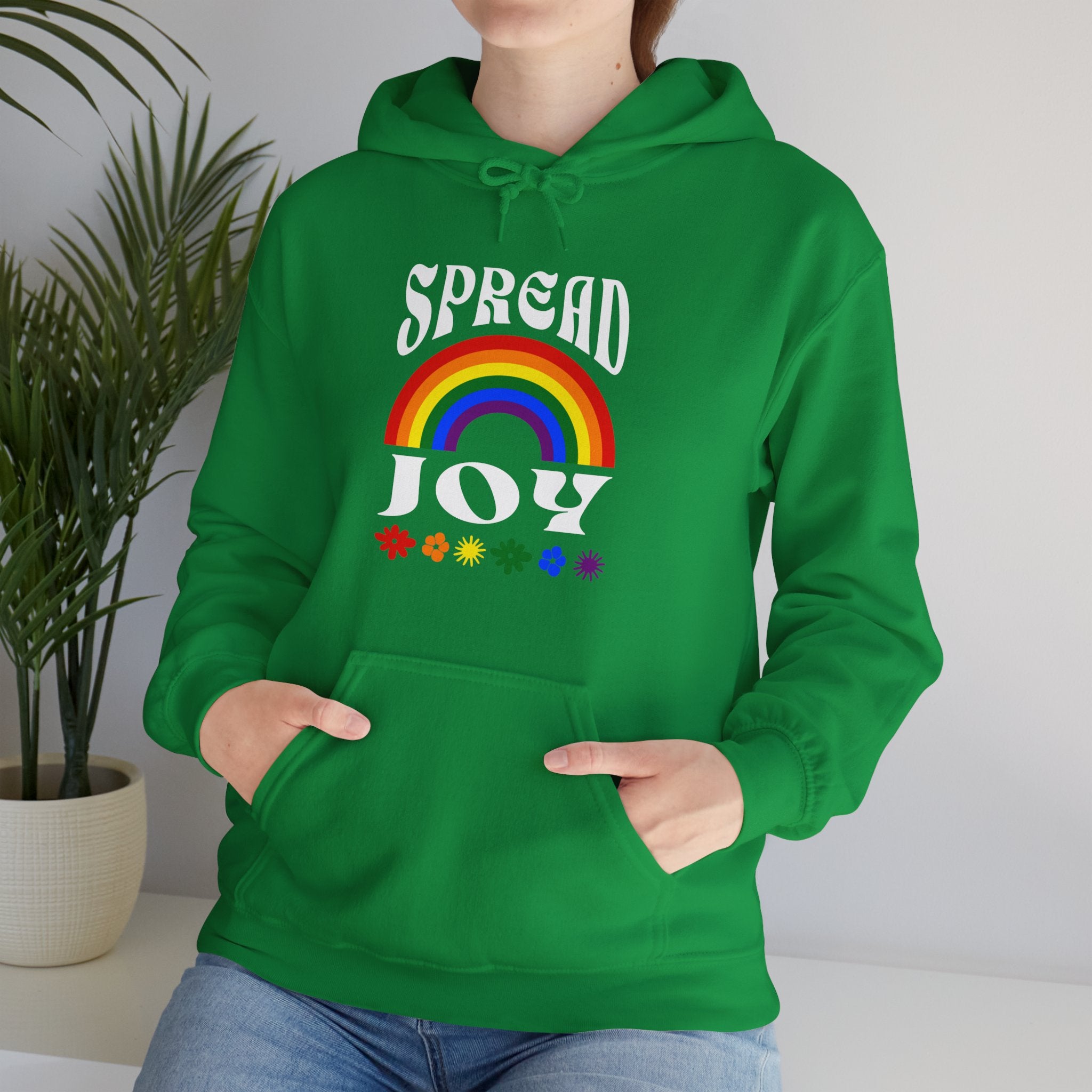 SPREAD JOY HOODIE (FRONT) - Putting a positive message out there - Fully Conscious Apparel
