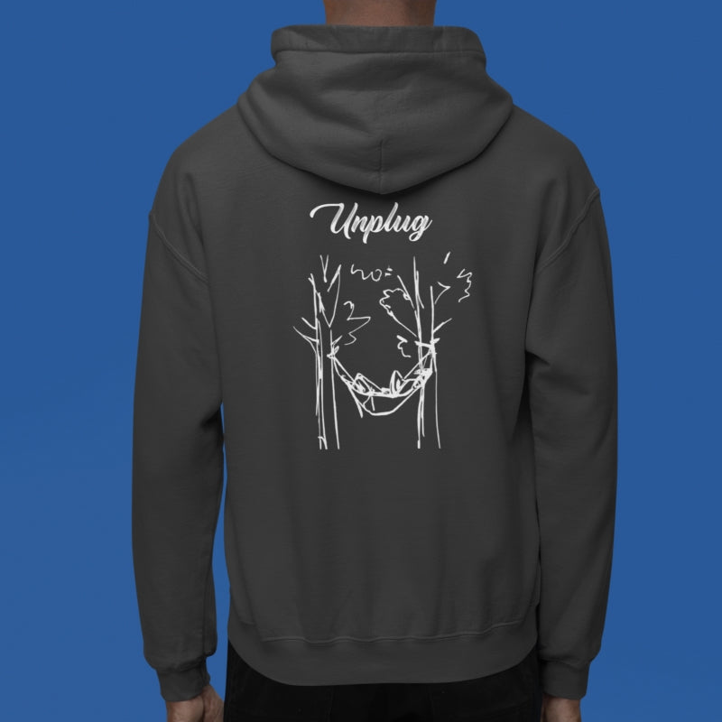 UNPLUG HOODIE - When it's time to get away from the screens for a bit - Fully Conscious Apparel